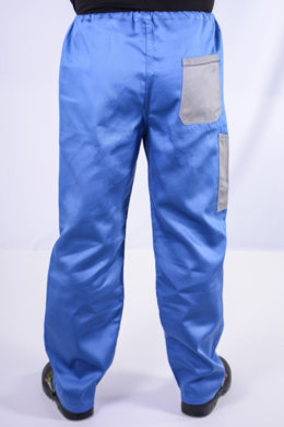 Nohavice na šnúrku  (sv. modro -sivé) výška 194  - VYROBENÉ NA SLOVENSKU