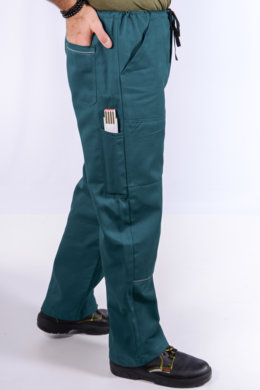 Nohavice na šnúrku (zelené) výška 194 - VYROBENÉ NA SLOVENSKU