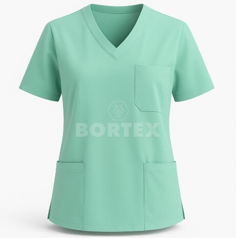 Chirurgická košeľa z úpletu - mätová