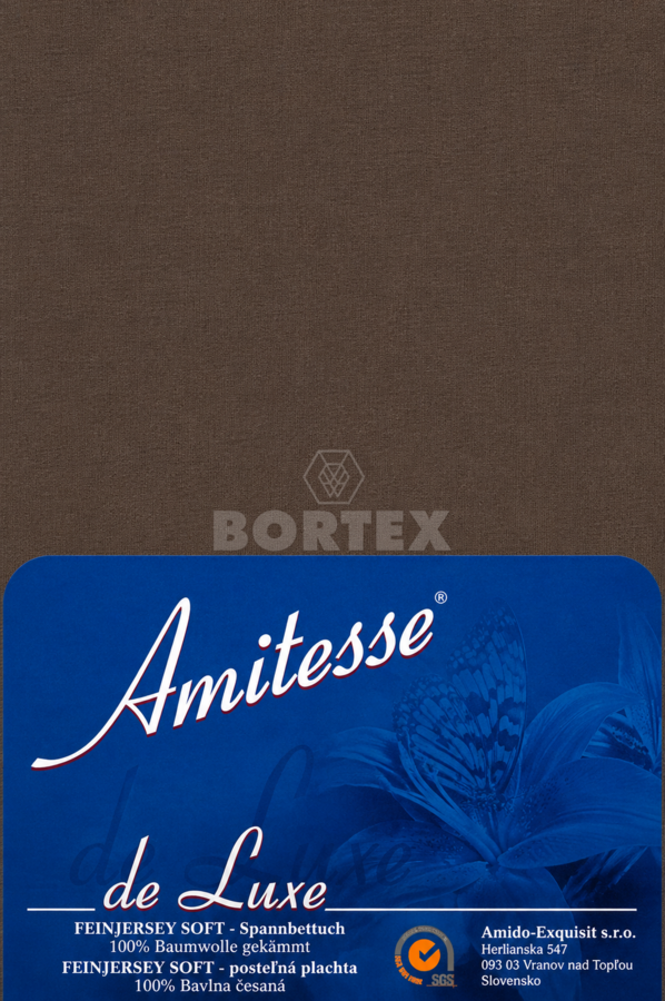 Plachta AMITESSE JERSEY DELUXE - čokoládová