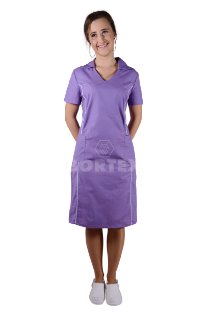 Šaty zdravotné BIBI - fialové - VYROBENÉ NA SLOVENSKU