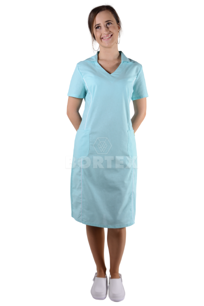 Šaty zdravotné BIBI - zelené - VYROBENÉ NA SLOVENSKU