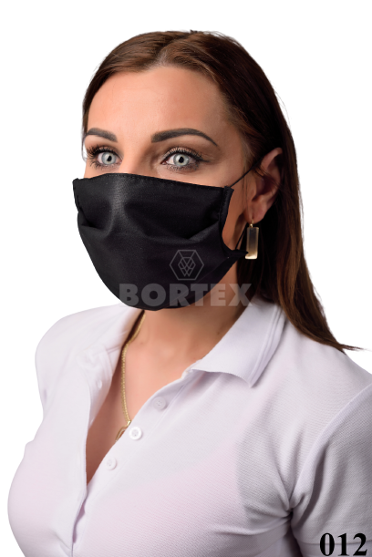 Bavlnené slovenské rúško na tvár B03-BORT.slovenský výrobok (dvojvrstvové-100% bavlna) - čierne 012