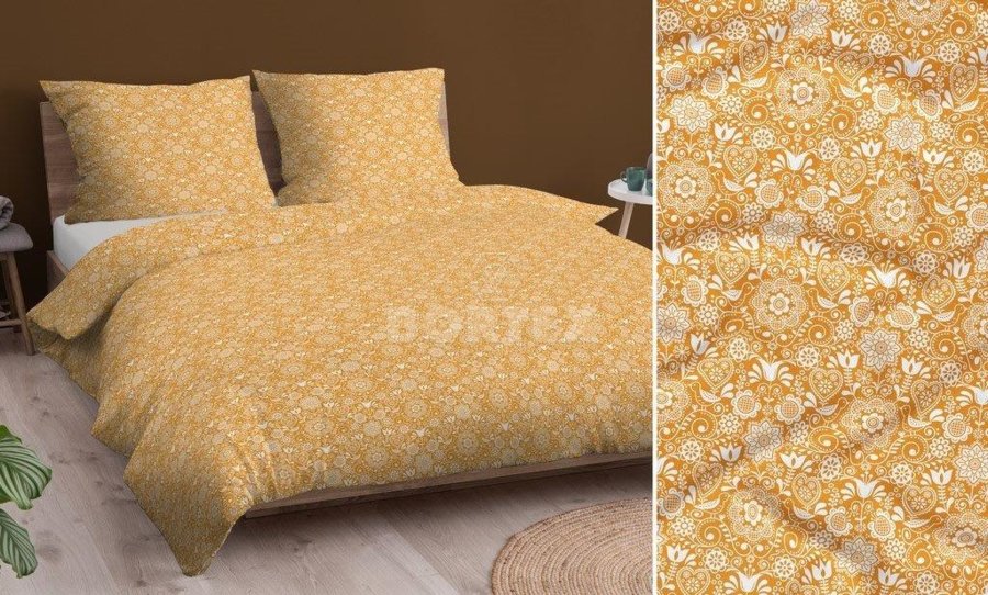 Bavlnené obliečky 1+1 farebné - púpavové - rozmer: 70x90cm + 140x200cm   - VYROBENÉ NA SLOVENSKU