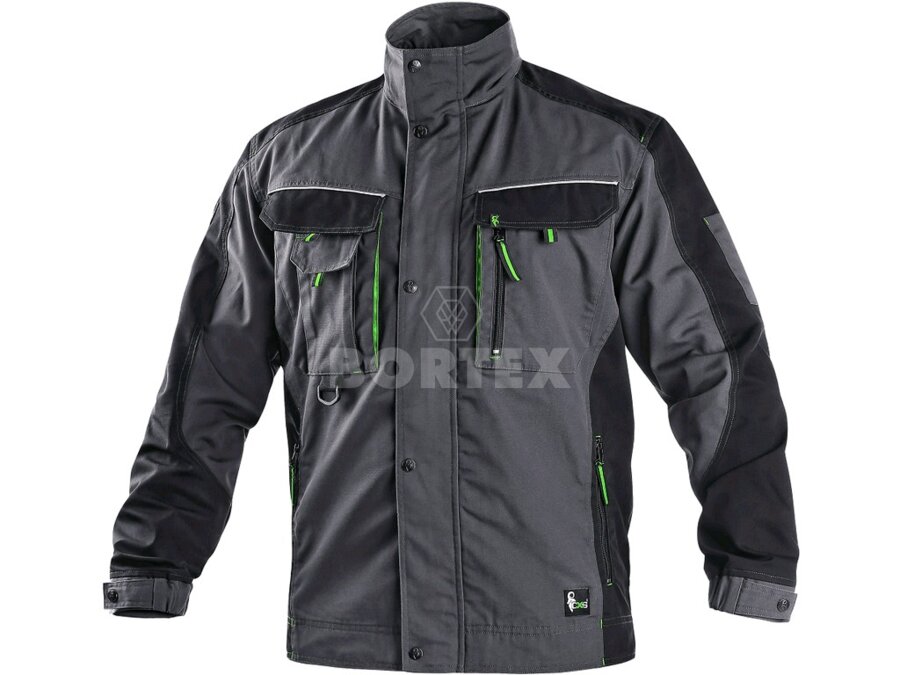 Pánska monterková blúza CXS SIRIUS LUCIUS - šedo-zelená