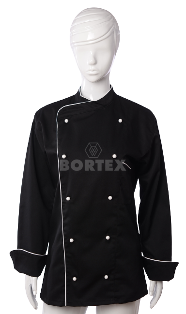 Blúza Karlík s olemovaním dámska - čierna (zmesový materiál) - VYROBENÉ NA SLOVENSKU