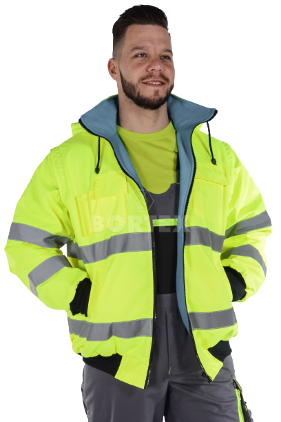 Bunda pracovná Klovela reflexná pánska-oteplená (žltá) VYROBENÉ NA SLOVENSKU