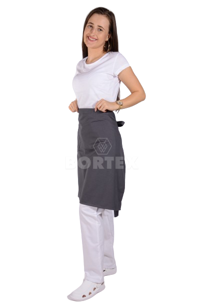 Zástera do pása s vreckom - sivá - VYROBENÉ NA SLOVENSKU