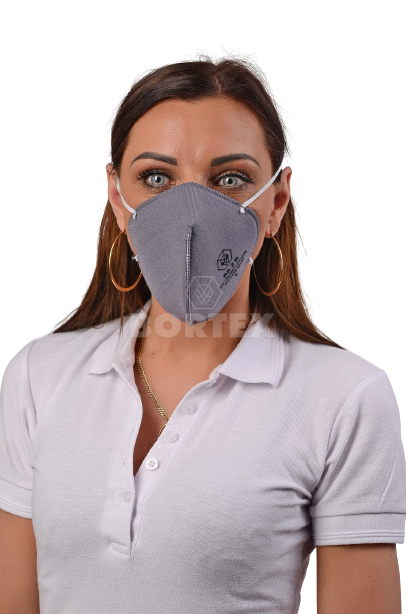 Respirátor RS-2, štvorvrstvový (1 vrstva-100% polyester, 1 vrstva-polyuretánová pena,2 vrstvy-100% polyester + ióny striebra) - dámsky - VYROBENÉ NA SLOVENSKU