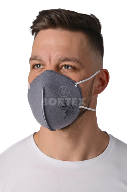 Respirátor RS-2, štvorvrstvový (1 vrstva-100% polyester, 1 vrstva-polyuretánová pena, 2 vrstvy-100% polyester + ióny striebra) - pánsky - VYROBENÉ NA SLOVENSKU