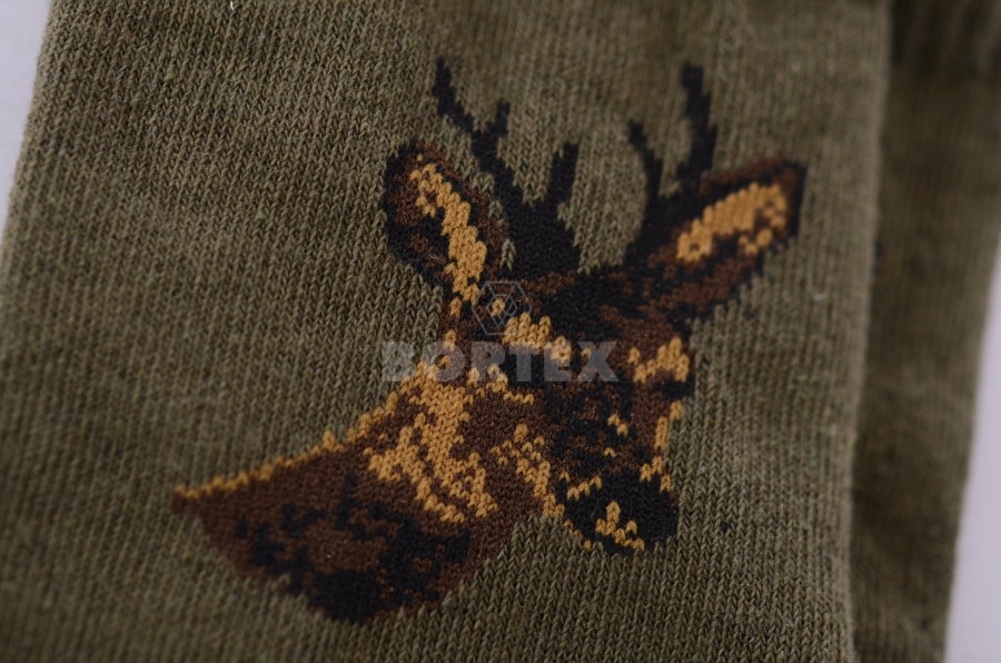 Ponožky s výšivkou- vzor jeleň