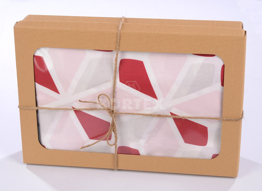 Saténové obliečky (bielo - červený motív) VYROBENÉ NA SLOVENSKU