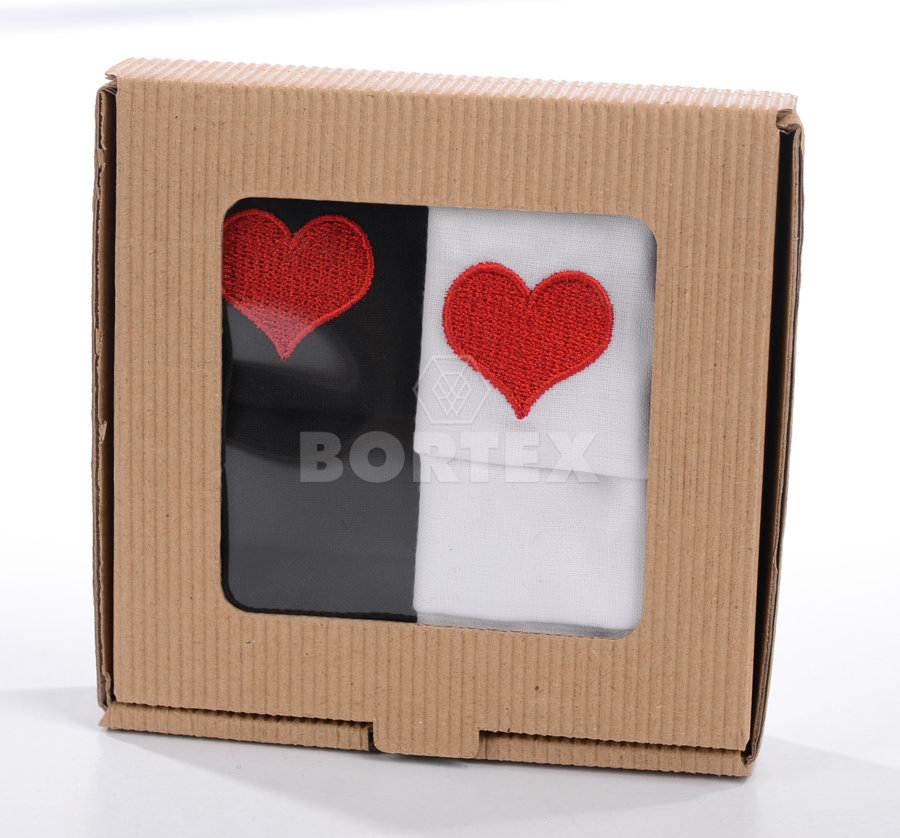 Rúška bavlnené (dvojvrstvové-100% bavlna) s výšivkou Srdca (biele a čierne) VYROBENÉ NA SLOVENSKU