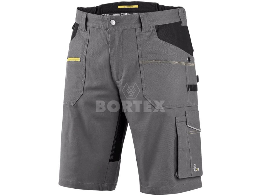 Kraťasy pánske CXS STRETCH - šedo-čierne