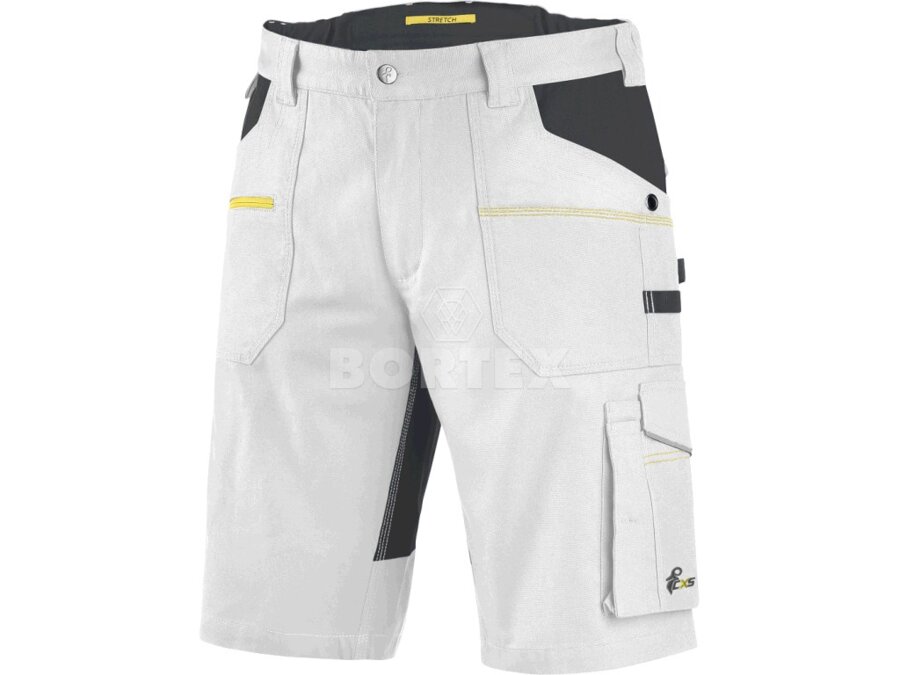 Kraťasy pánske CXS STRETCH - bielo-šedé