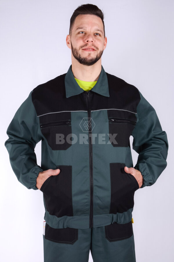 Blúza monterková pánska MULTI - farebná kombinácia (zeleno - čierna) výška 194- VYROBENÉ NA SLOVENSKU