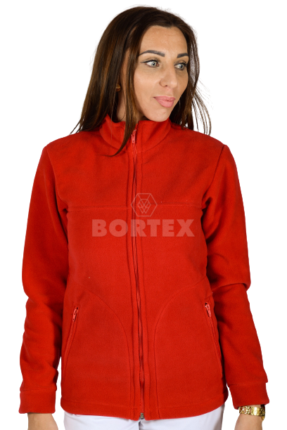 Mikina pracovná flisová POLAR - červená - VYROBENÉ NA SLOVENSKU