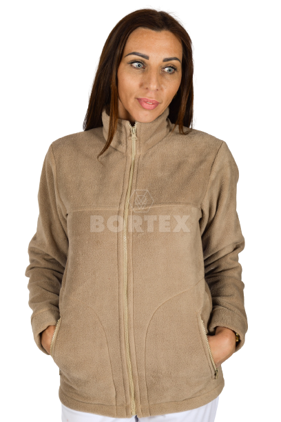 Mikina pracovná flisová POLAR - sv. hnedá - VYROBENÉ NA SLOVENSKU