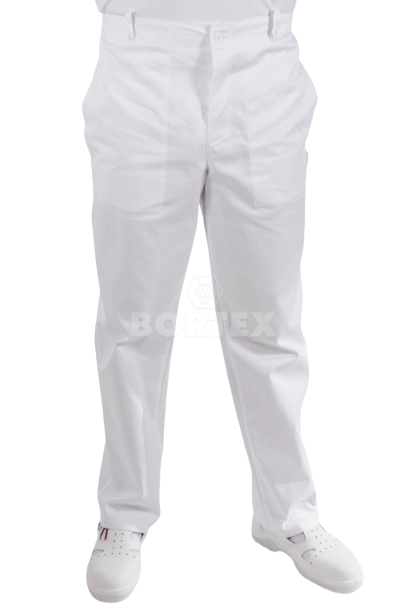 Nohavice na gumu biele pánske (100% bavlna) VYROBENÉ NA SLOVENSKU
