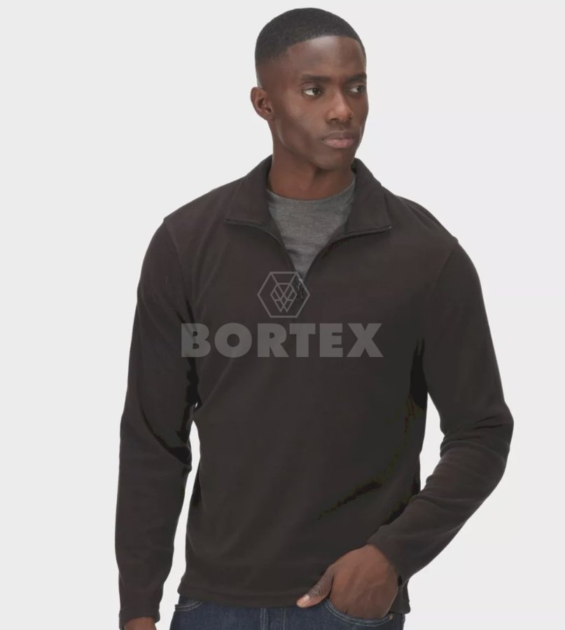 Mikina MICRO ZIP NECK FLEECE - čierna