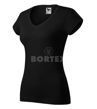 Tričko dámske - MALFINI - FIT V-NECK - čierne