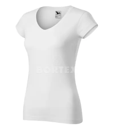 Tričko dámske - MALFINI - FIT V-NECK - biele
