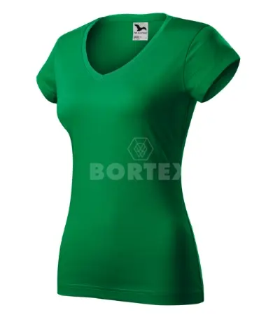 Tričko dámske - MALFINI - FIT V-NECK - trávová zelená