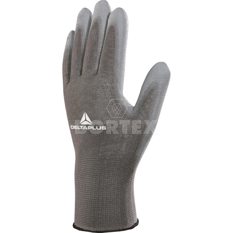 Polyesterové pletené rukavice-dlaň povrstvená PU-VE702PG