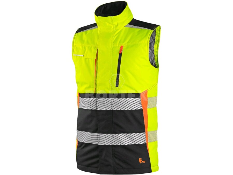 Vesta zateplená BENSON CXS - žlto-čierna