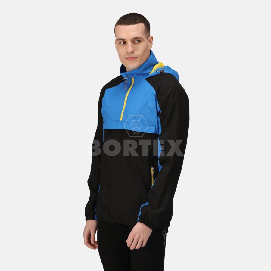 Pánska bunda VINTAGE OVERHEAD ANORAK - black/strongblue