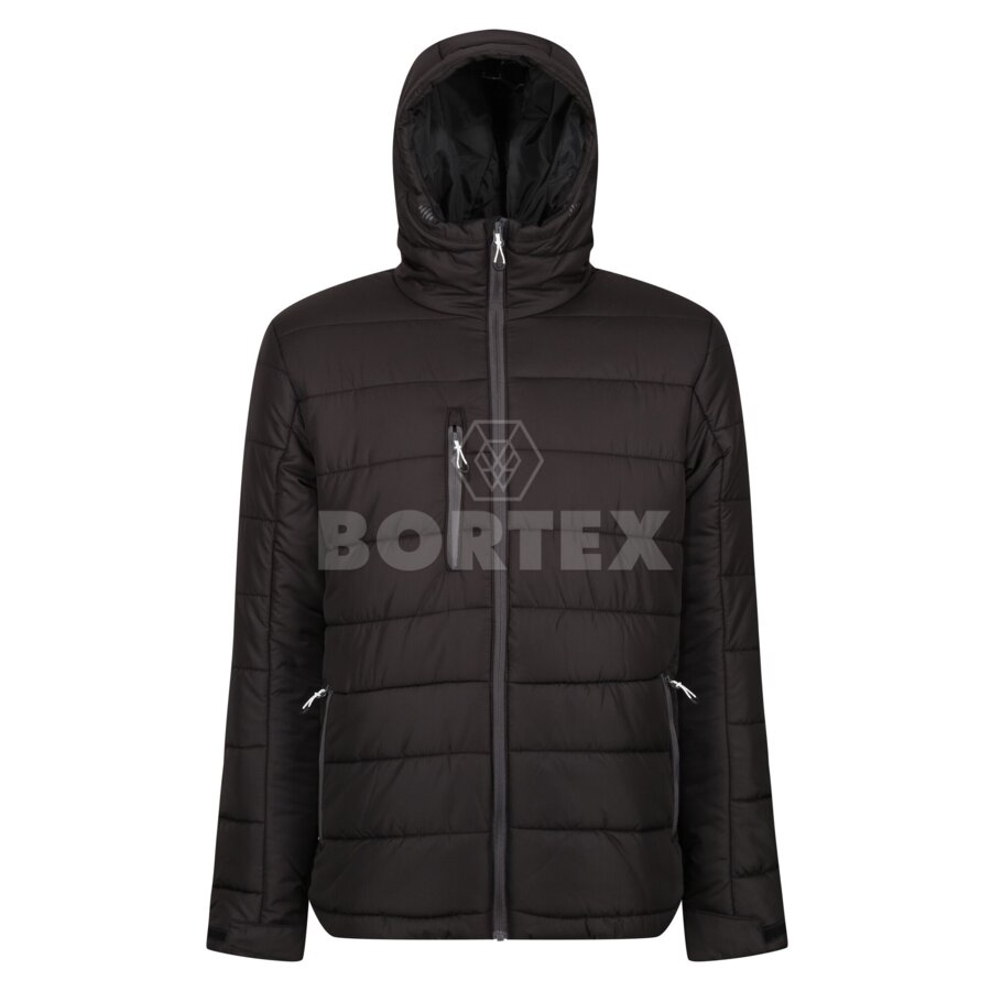 Pánska bunda s kapucňou NAVIGATE THERMAL - black/seal