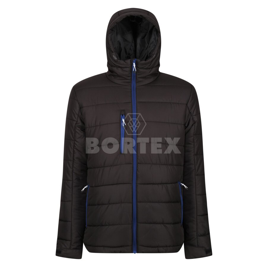 Pánska bunda s kapucňou NAVIGATE THERMAL - black/new royal