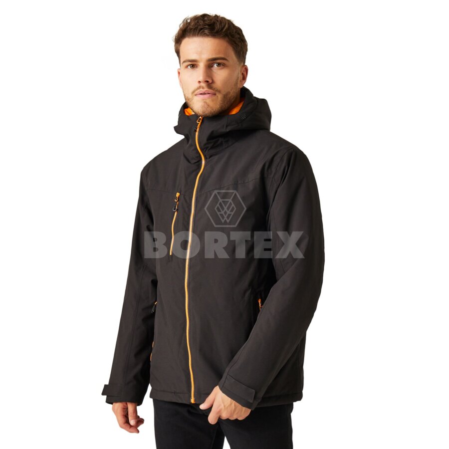 Bunda NAVIGATE - vodeodolná bunda - pánska -  black/orange pop