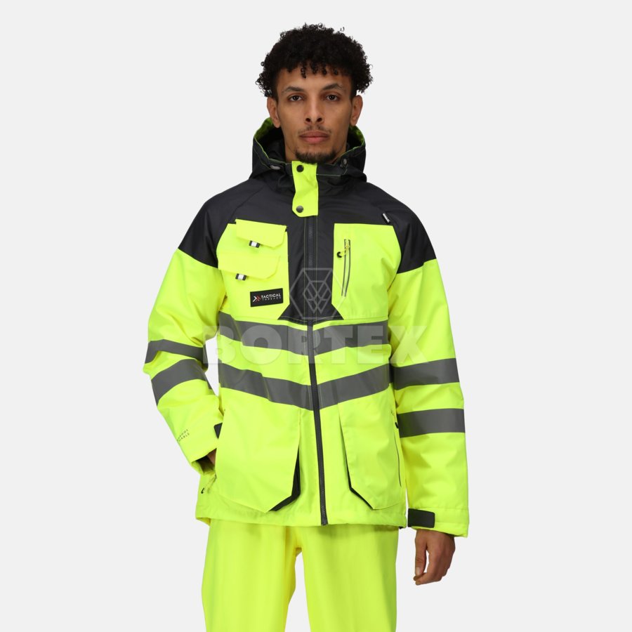 Reflexná bunda TACTICAL HI-VIS JACKET - farba: yellow/grey