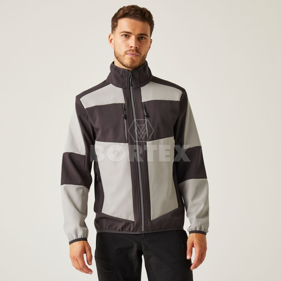 E-VOLVE 2-vrstvová softshellová bunda - sv.sivá+tm.sivá