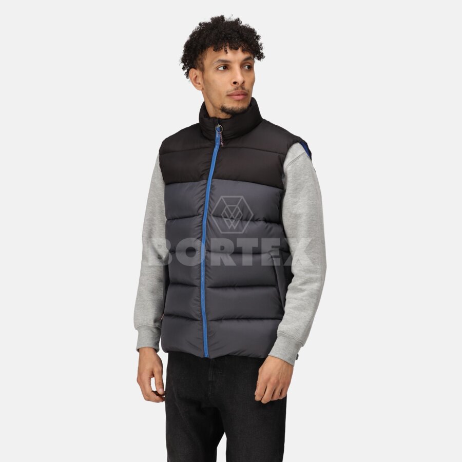 Pánska vesta VINTAGE PUFFER - seal grey/black