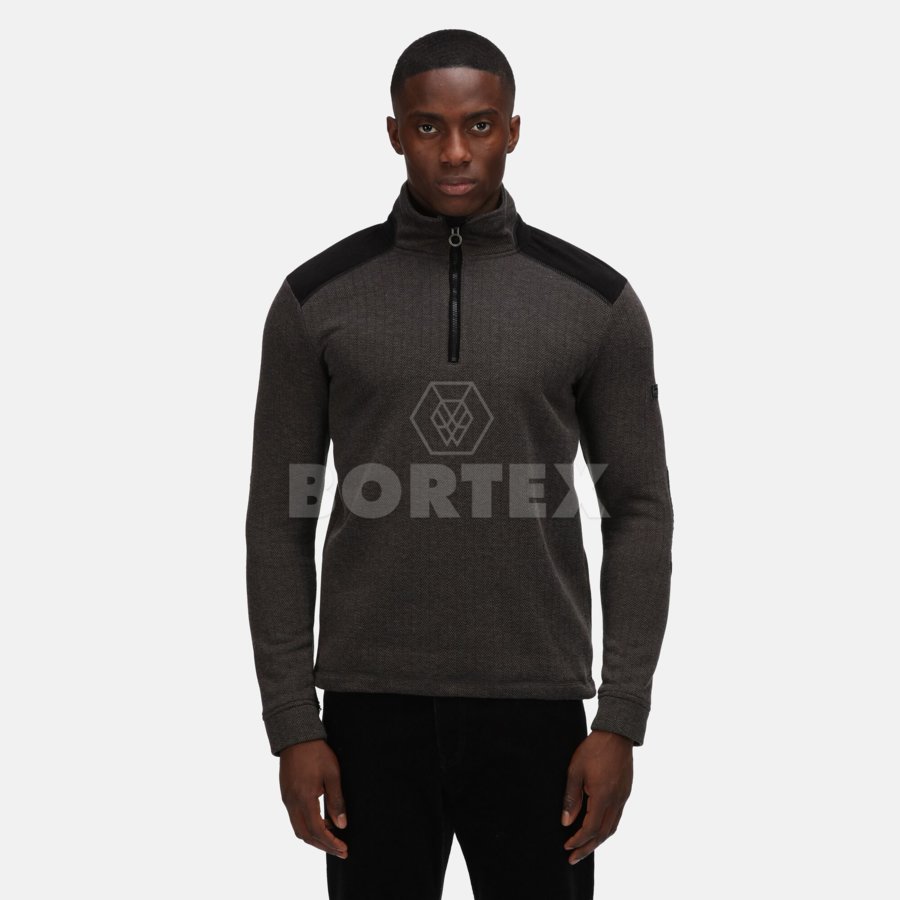 Mikina HOLBECK HALF ZIP FLEECE - čierna