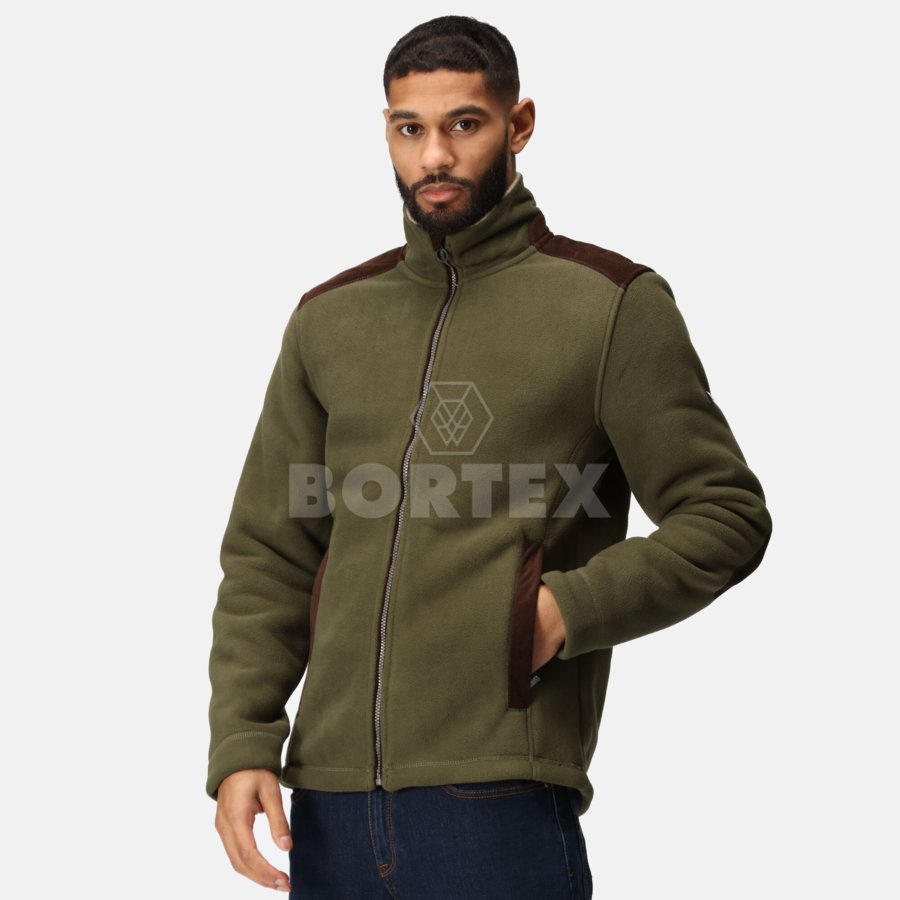 Mikina FAVERSHAM FULL ZIP FLEECE - tmavá khaki