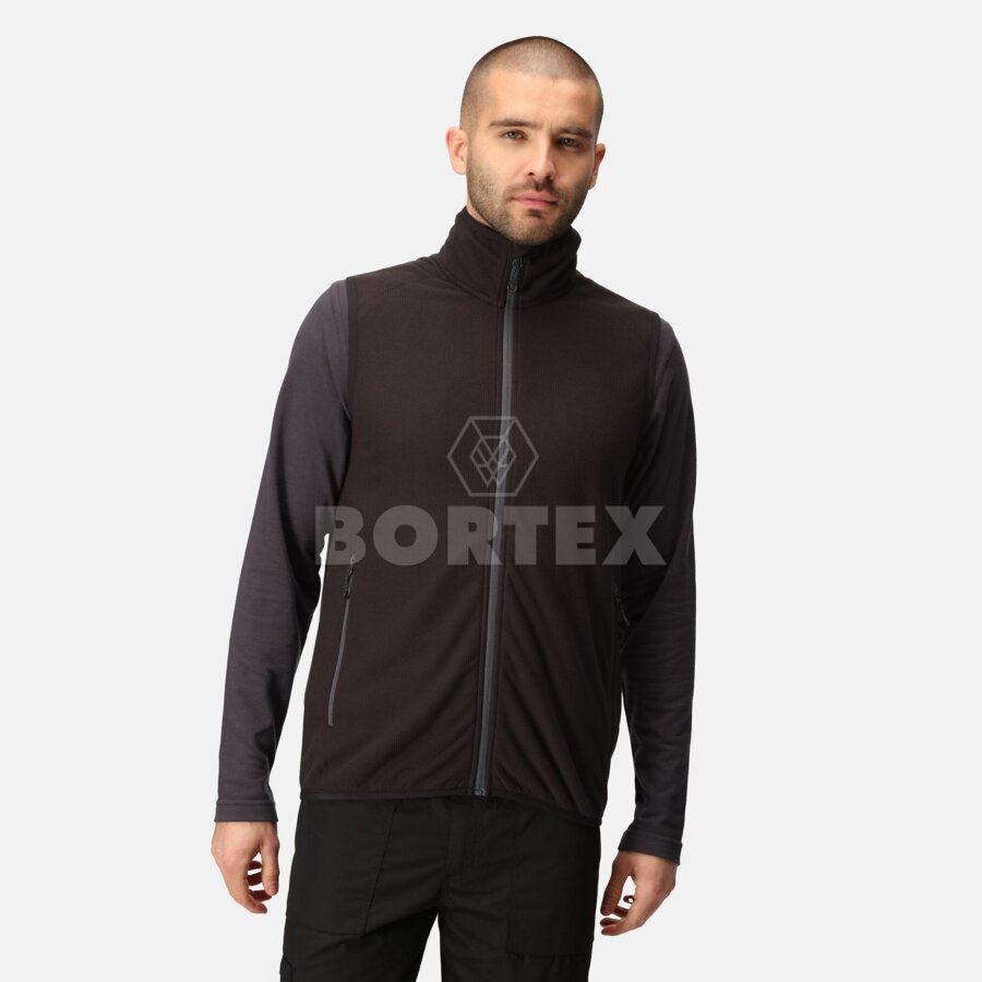 Pánska fleecová vesta NAVIGATE - čierna+sivá