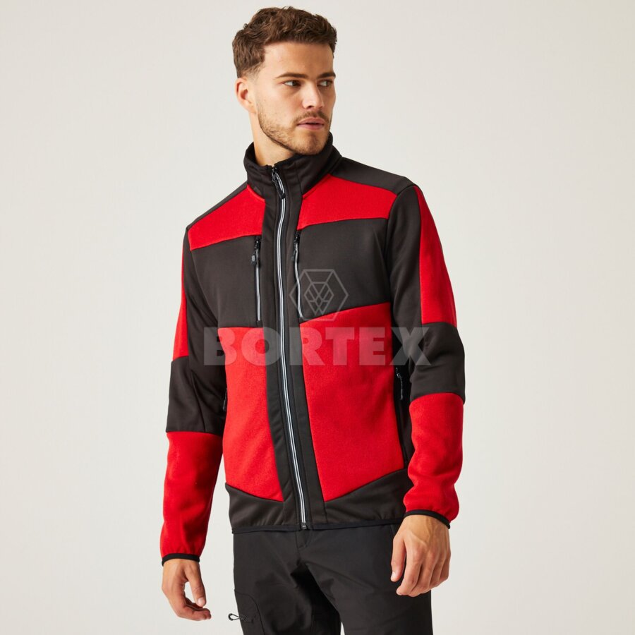 E-Volve hybrid Midlayer strečová bunda - červená+čierna