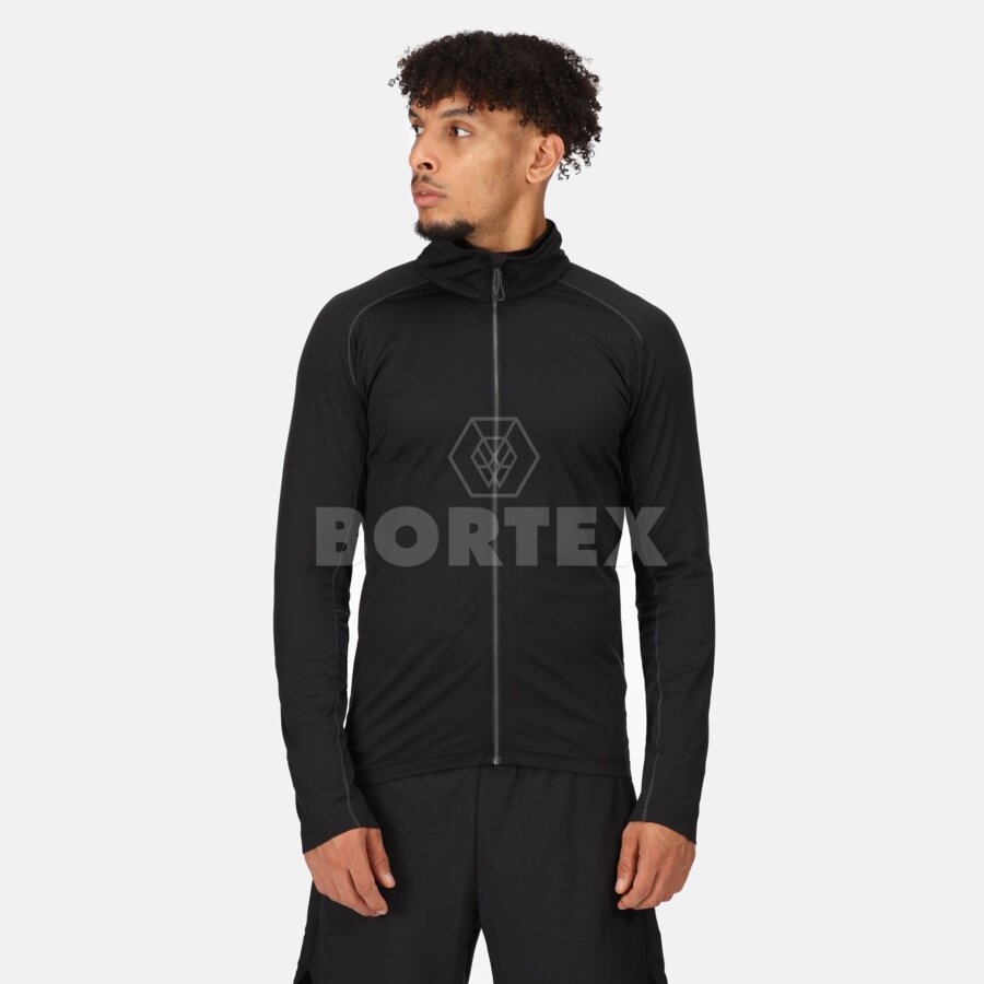 Stredná vrstva CORE STRETCH FULL ZIP - black