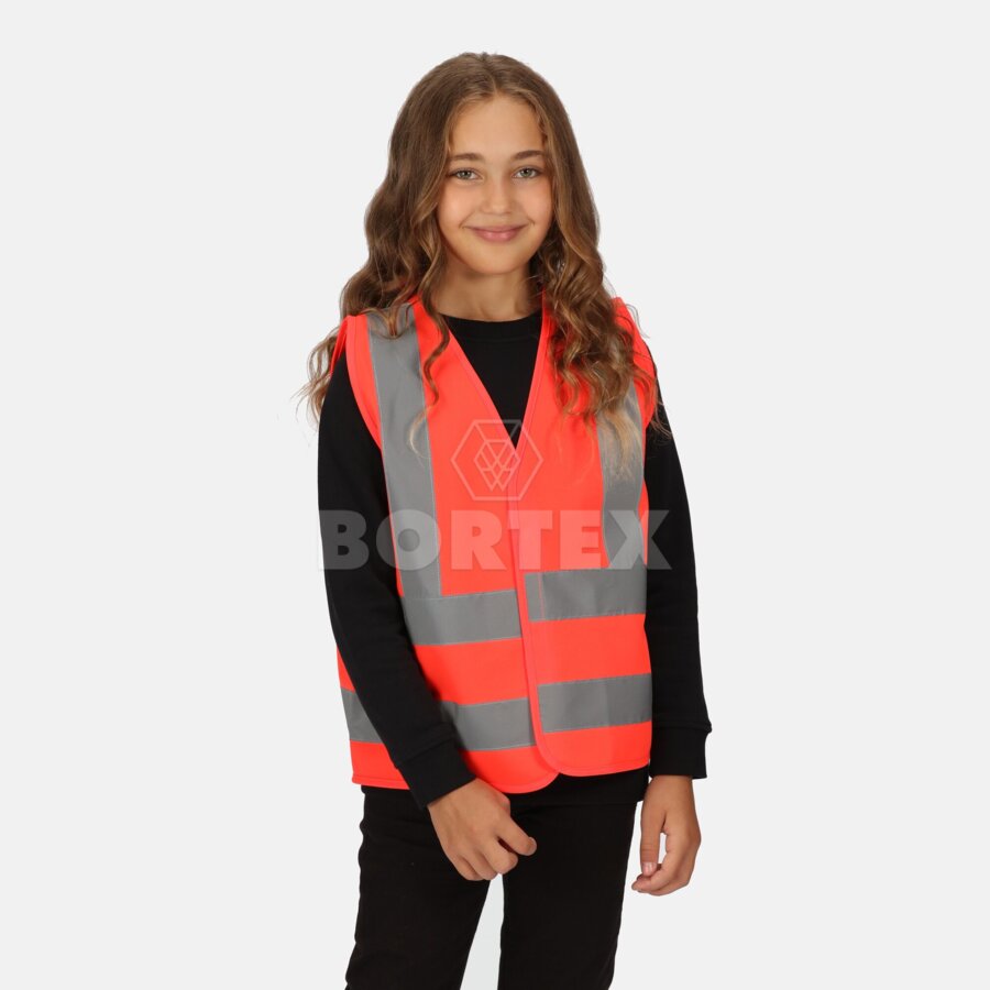 Detská reflexná vesta PRO HIS-VIS JUNIOR - fluro red