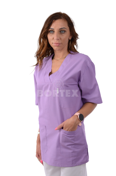 Košeľa chirurgická - dámska - fialová -  VYROBENÉ NA SLOVENSKU