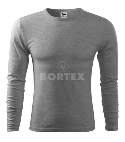 Tričko pánske FIT-T LS -  MALFINI - tmavosivý melír