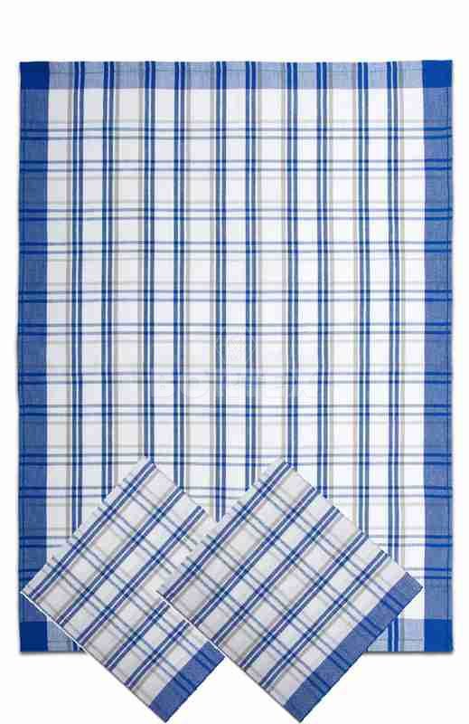 Utierky z egyptskej bavlny 50x70cm - 3ks - TRADIČNÉ KARO TMAVO MODRÉ