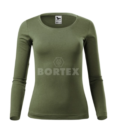 Tričko dámske FIT-T LS (MALFINI) khaki