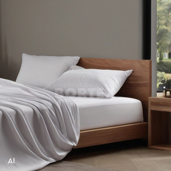 Napínacia jersey plachta Lusiana s elastanom - 180x200cm - biela