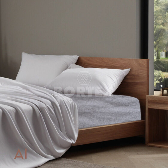 Napínacia jersey plachta Lusiana s elastanom - 160x200cm - sv.sivá
