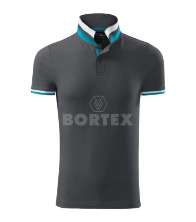 Polokošeľa pánska MALFINI - COLLAR UP - veľkosť 3XL (light anthracite)