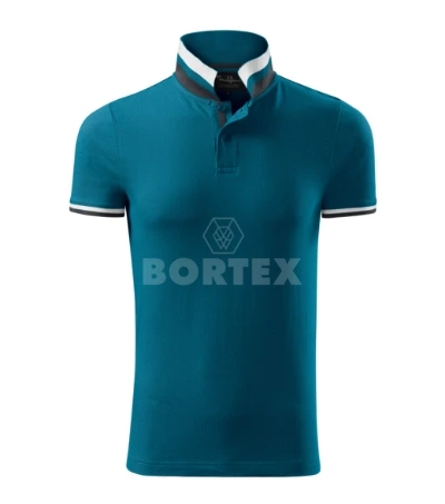 Polokošeľa pánska COLLAR UP (MALFINI) - petrol blue